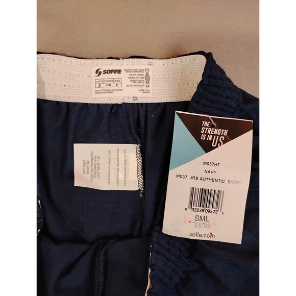 Girls Soffe Knit Elastic Shorts Navy Small 2 Pairs - Picture 3 of 3